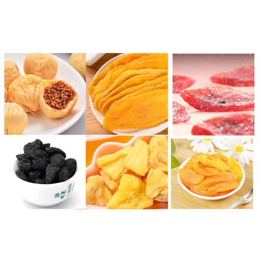 缤纷果干礼盒1480g款（黄桃干250g 芒果干250g 百香果干250g 菠萝干250g，黑加仑葡萄干200g 无花果干280g） 商品图2
