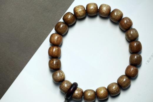 JSNM0101°紫檀财神+老料金丝楠手串 商品图5