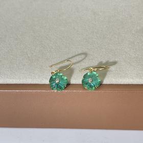 北京仓｜Leticia Ponti- Iris Tiny-磷灰石色 水晶 耳环［法国设计师］