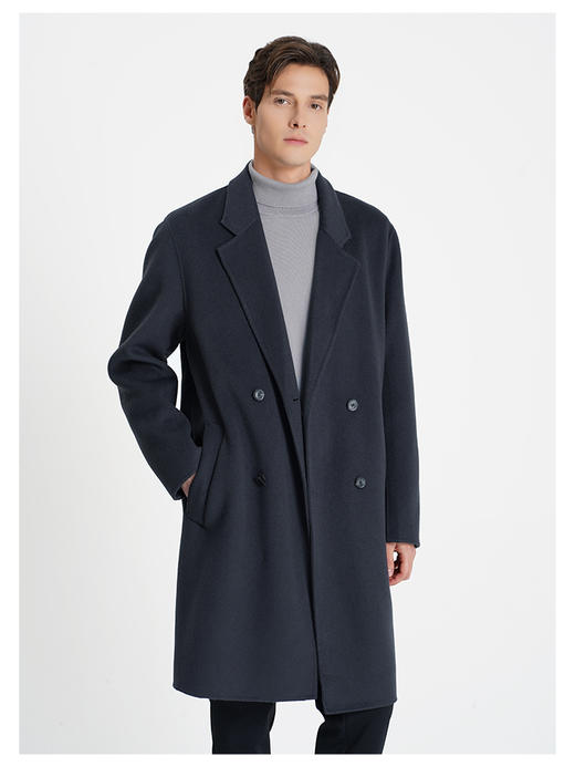 callisto深灰色绵羊毛毛呢大衣 商品图3