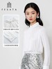 3楼FEXATA服饰(新百购) 法式提褶立领缎面衬衫 商品缩略图1