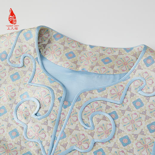 SAINTJOY/上久楷 女式宋锦马甲 中式上衣 中国风 复古 五彩团凤狮花卉锦CY1044207025 商品图6