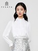 3楼FEXATA服饰(新百购) 法式提褶立领缎面衬衫 商品缩略图0