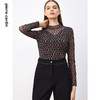 皮尔卡丹女装衬衫黑花色套头衫春秋款长袖法式打底衫P3336B3992B0
 商品缩略图1