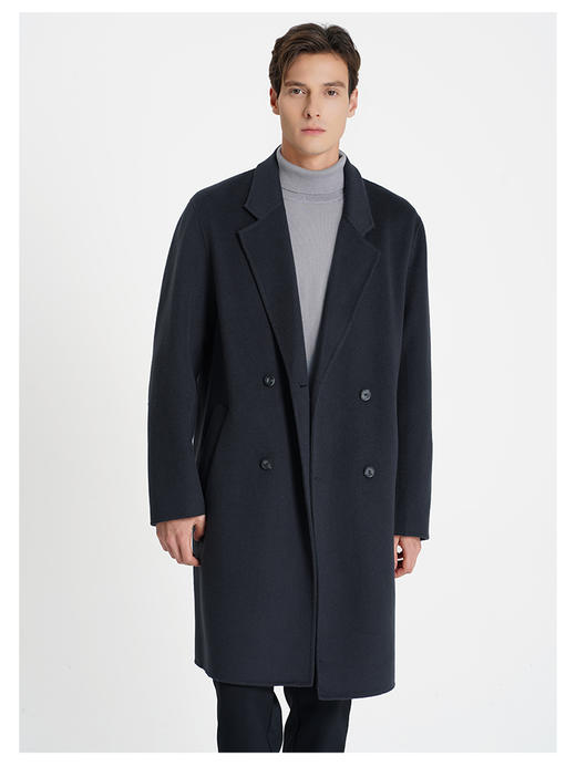 callisto深灰色绵羊毛毛呢大衣 商品图2