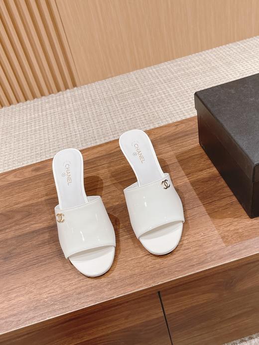 香奶奶 2023夏季珍珠中跟拖鞋  三色 商品图3