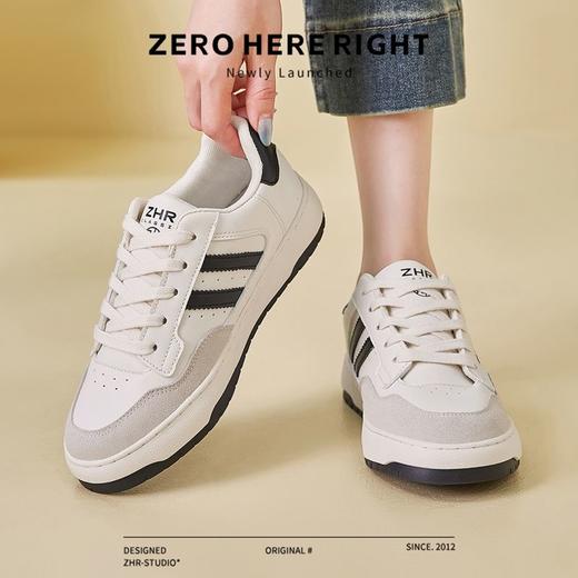 ZHR则则平底小白鞋2024夏季爆款防滑休闲鞋德训鞋百搭舒软运动鞋 商品图1