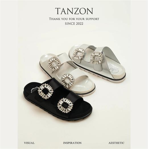 Roger Vivier 钻扣拖鞋！ 商品图1