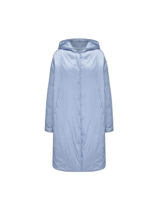 【冰川滑行】冰川蓝长款连帽棉服 商品图4