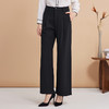 EITIE爱特爱利落干练显瘦阔腿深卡其高腰简约休闲裤秋季新款C2405408 商品缩略图6
