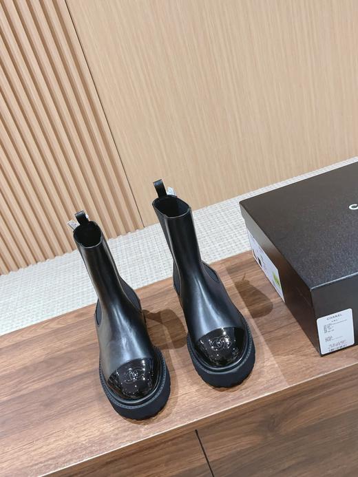 【莞产】CHAN*L 小香 秋冬新款厚底一脚蹬短靴（DH） 商品图2