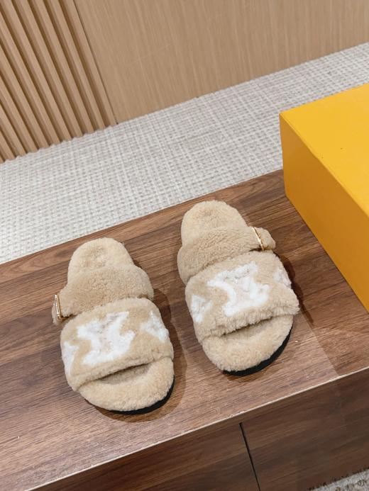 驴家 平底毛拖 logo字母和 Monogram 花卉 拖鞋 五色可选(HD) 商品图2