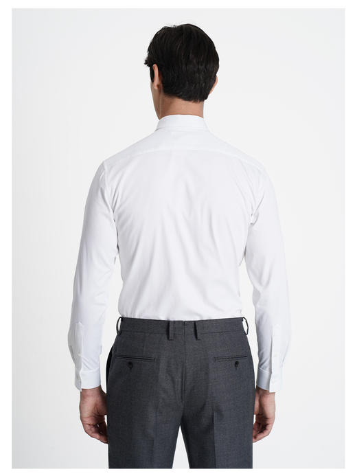 callisto白色粘纤混纺长袖衬衫 商品图4