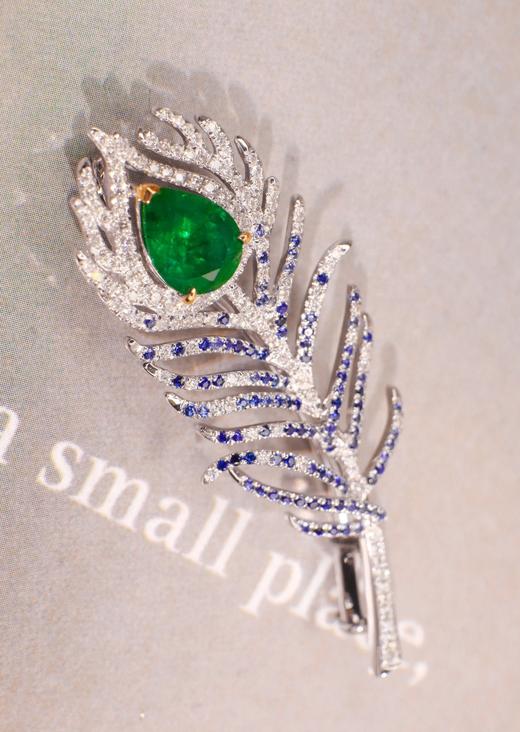 1.55ct 祖母绿吊坠胸针 商品图0