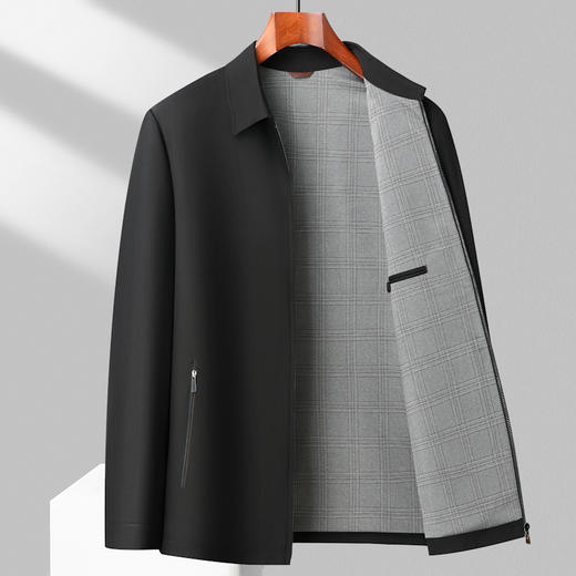 【新款DLS】大依优型大码翻领夹克外套加肥加大肥佬休闲上衣男士胖子 商品图2