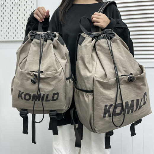 【户外运动轻便抽绳双肩包】男女款束口包登山包 大学生上课包补课包 商品图0