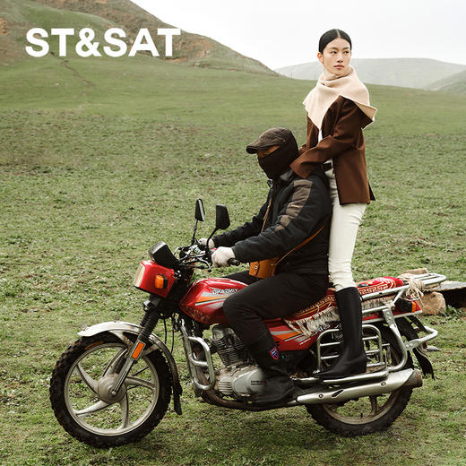 星期六时髦金属尖头显瘦百搭长筒靴SSC4117084 商品图3