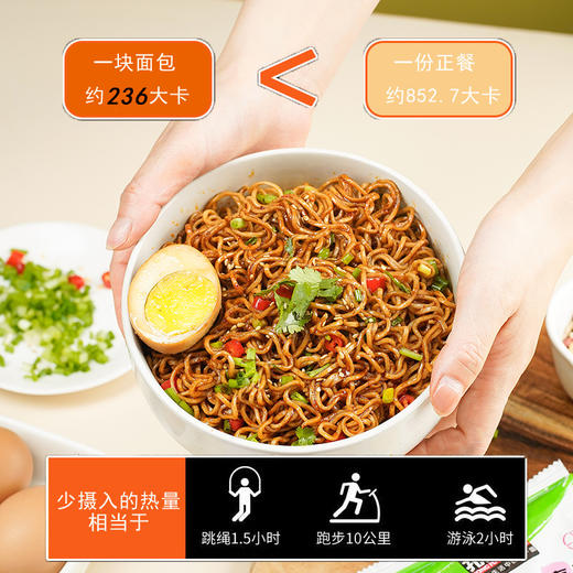 【糖友吃了真解馋】青稞面0脂非油炸面饼，0脂肪非油炸青稞粉≥40%，早餐夜宵轻速食方便泡面健身期代餐主食QQ 商品图3