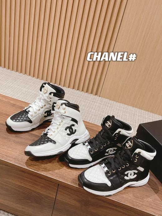 Chan*l 小香23A新款 全皮 熊猫配色 菱格小白鞋休闲 运动鞋（DH） 商品图0