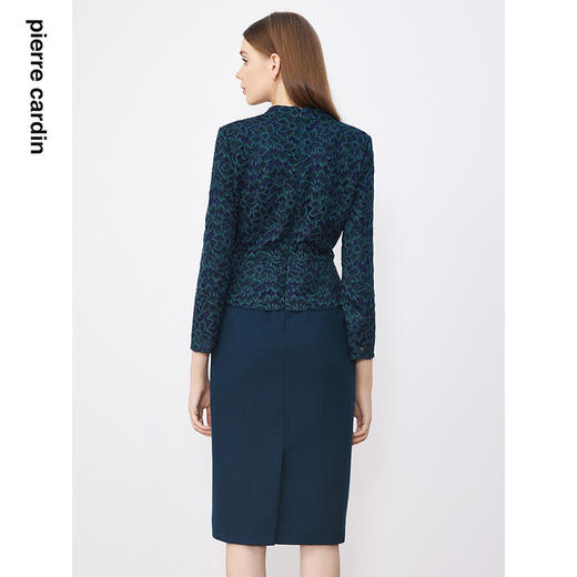 皮尔卡丹女装连衣裙拼接淑女显瘦通勤假两件连衣裙P3318E3828G0 商品图2