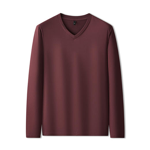 【新款DPF】大依优型大码长袖T恤V领休闲加肥加大上衣男士胖子体恤打底 商品图4