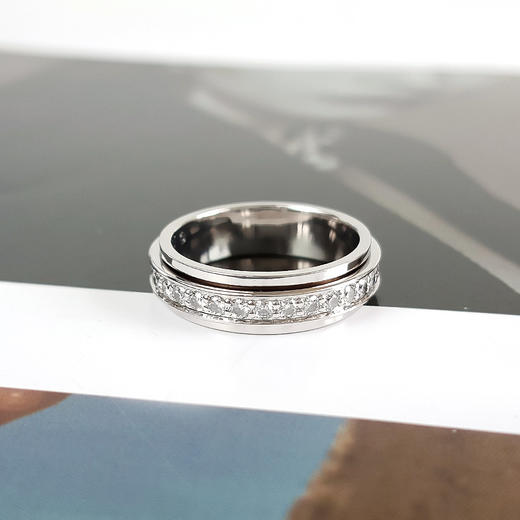 【95新】Piaget伯爵Possession时来运转系列18K白金单排满钻时来运转戒指中性款180824NJS14 商品图1