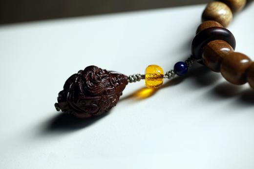 JSNM0101°紫檀财神+老料金丝楠手串 商品图3