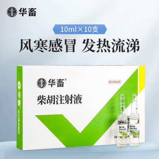 华畜兽药 柴胡注射液10支 解热 主治感冒发热 稀释头孢 猪马牛羊药非瘟清 商品图0