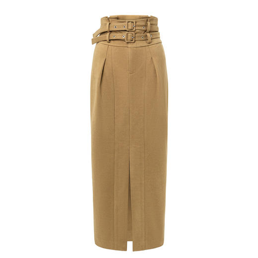 复古率性双腰头直筒开叉半裙秋冬美拉德穿搭裙子MS88SK529X30 商品图1