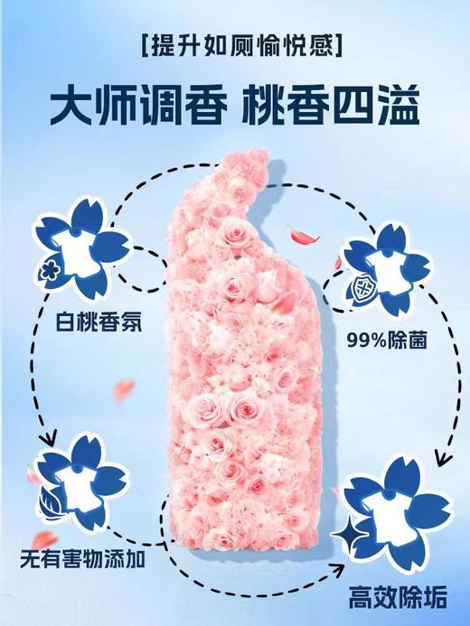 【味敏专用】蔬果园元气白桃香氛洁厕灵除臭除垢洗厕所马桶清洁剂 商品图3
