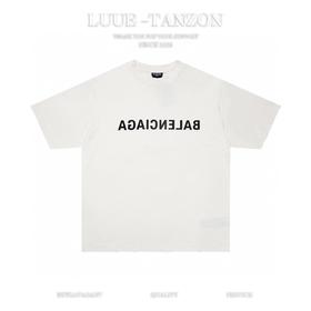 B家 23ss巴黎正印镜像logo短袖T恤男女同款（Y*BG）