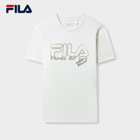 3件4折【自营】FILA/斐乐  斐乐男子短袖T恤2023夏季时尚大LOGO休闲上衣短袖衫 F11M329113FWT