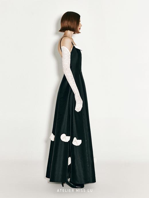 【芙洛拉】兰花造型裁片设计华丽大摆礼服长裙 商品图3