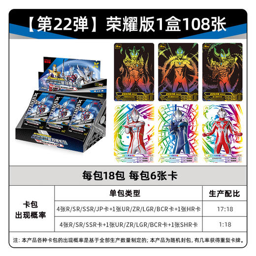 卡游 超宇宙-奥特英雄X档案-荣耀版22弹 商品图1