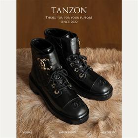 【 巨好】香奶奶经典款大C菱格短靴！意大利进口油蜡皮！