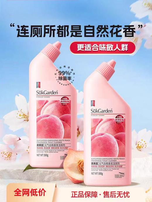 【味敏专用】蔬果园元气白桃香氛洁厕灵除臭除垢洗厕所马桶清洁剂 商品图0