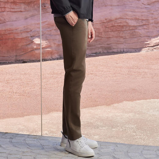 半身缘男裤 秋季精梳棉高贵大气奢华舒适休闲裤243101M10303380 商品图3