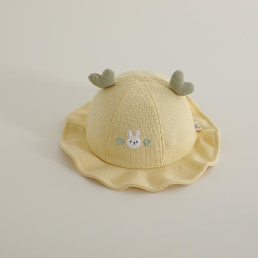 【韩版卡通婴儿盆帽，保暖又时尚】小兔爱心婴幼儿帽子 新款秋冬宝宝可爱小兔渔夫帽 韩版卡通婴儿盆帽 萌趣十足 柔软舒适面料 温暖呵护宝宝娇嫩的头部肌肤-QQ 商品图6