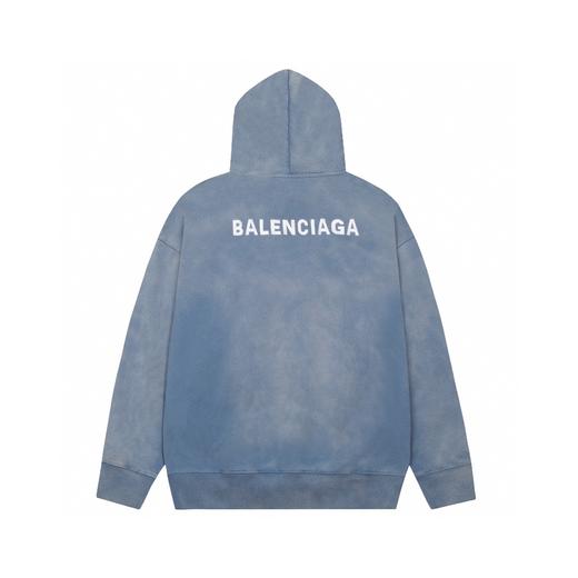 巴黎世* 前后logo刺绣渐变做旧连帽卫衣 （Y*BG） 商品图3