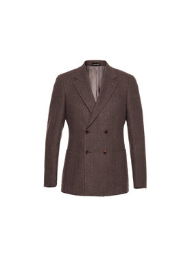 callisto咖啡色绵羊毛西服