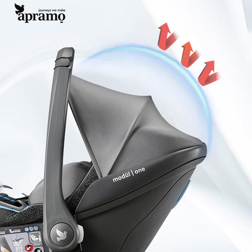 APRAMO安途美悦途儿童安全座椅汽车用0-4岁可坐躺360度旋二车出行三合一isize 悦途+安全提篮 商品图5
