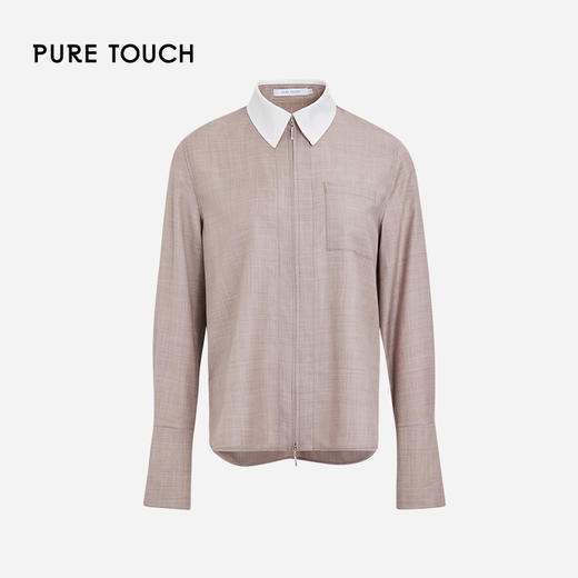pure touch女士绵羊毛拼接衬衫1301243363 商品图4