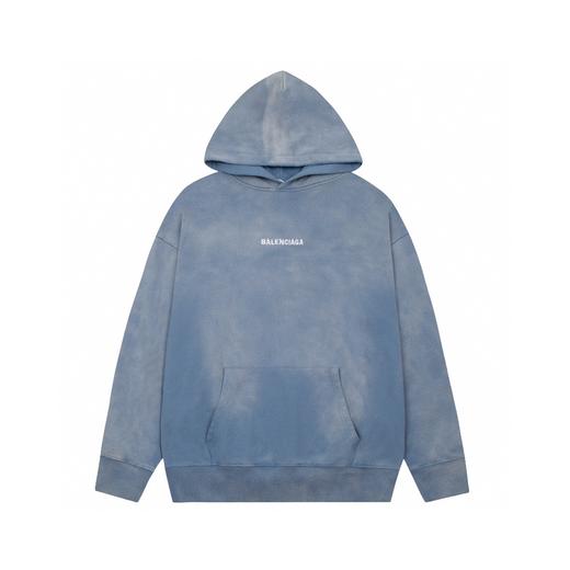 巴黎世* 前后logo刺绣渐变做旧连帽卫衣 （Y*BG） 商品图2