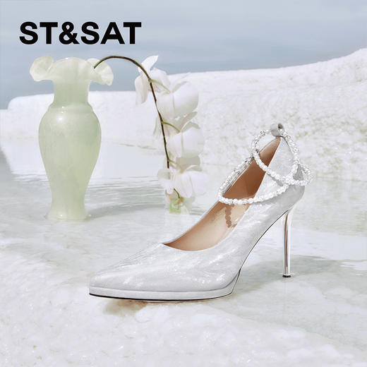 星期六流光溢彩珍珠链条细高跟SSC3111220 商品图0