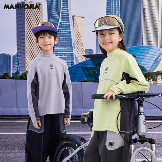 漫画家潮童装24秋冬新款上学骑行远红外升温暖绒打底外穿男童T恤 商品图4