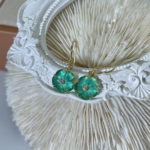 北京仓｜Leticia Ponti- Iris Tiny-磷灰石色 水晶 耳环［法国设计师］ 商品图3