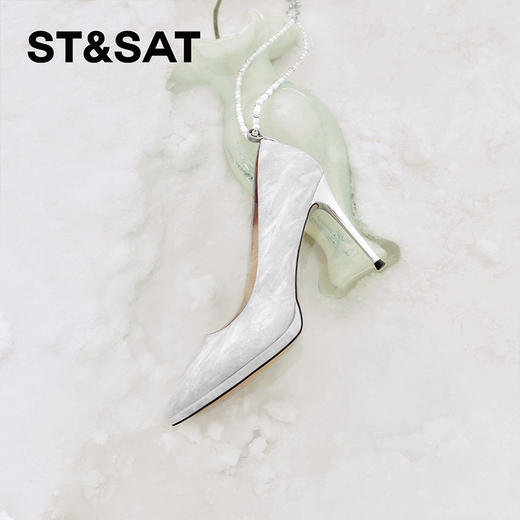 星期六流光溢彩珍珠链条细高跟SSC3111220 商品图1