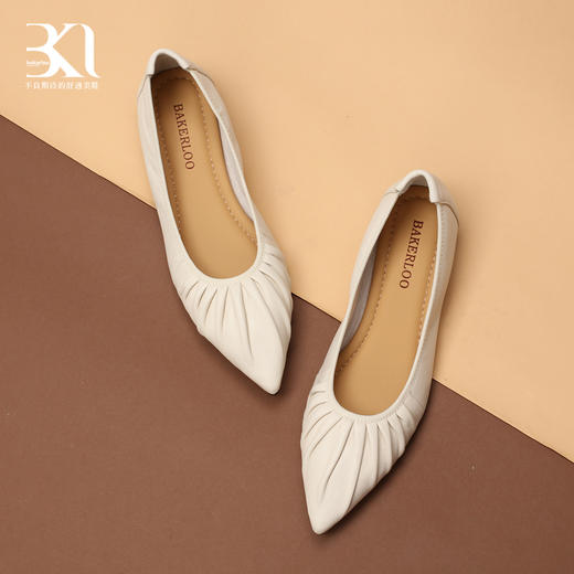 BAKERLOO羊皮尖头舒适平底单鞋 商品图2