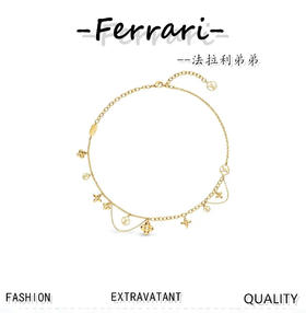 驴家   Blooming系列项链，外层厚镀18K真金表层