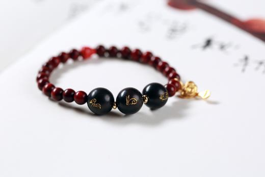 XYZT0455-4°癸卯兔年紫檀手串 商品图2